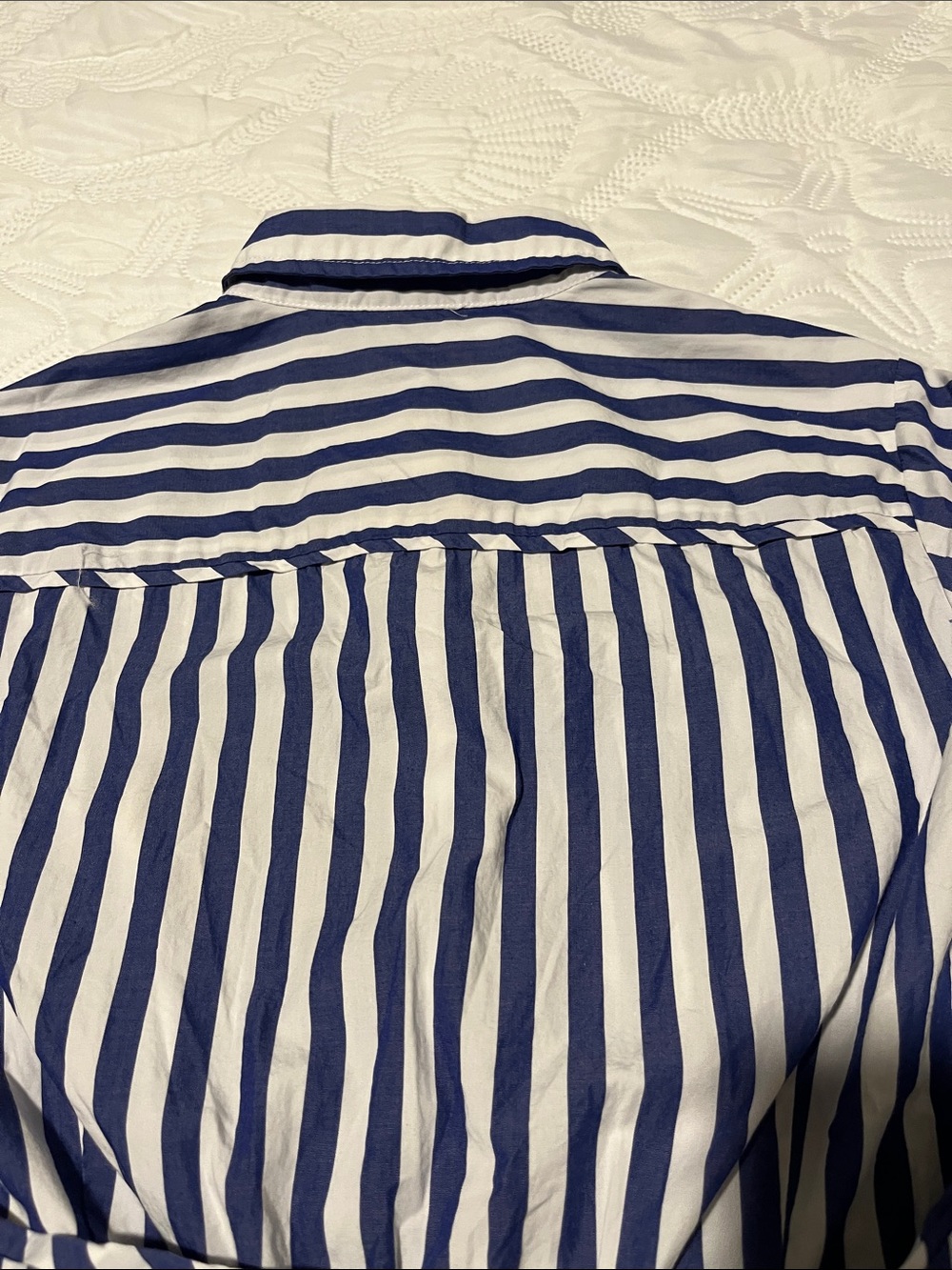 J. Crew Purple and White Striped Long-Sleeve Shirt Dress - Picture 11 of 16